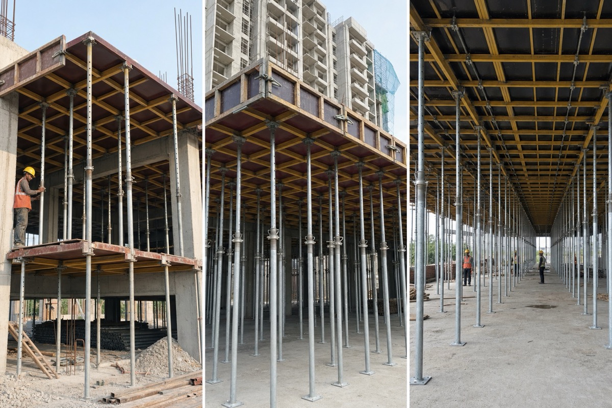 House construction construction-field use case for Centering Materials On Hire